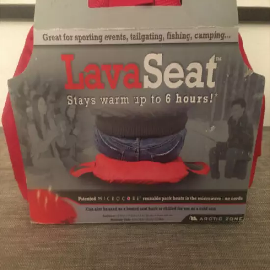 NEW! Arctic Zone LavaSeat Heated RED Cushion! ~ Stays Warm For 6 Hours