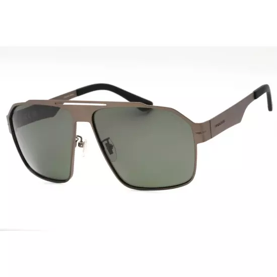 Police Men's Sunglasses Brushed Gunmetal Metal Pilot Full Rim Frame SPLL08 I47P