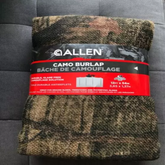 ALLEN CAMO BURLAP - 12' x 54" Duck Blinds Mossy Oak - NEW 