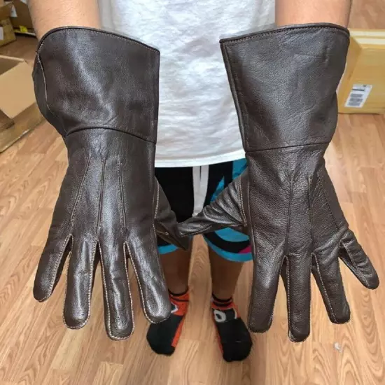 Genuine Leather Medieval Long Cuff Gloves, Made With Original Sheep Skin Leather