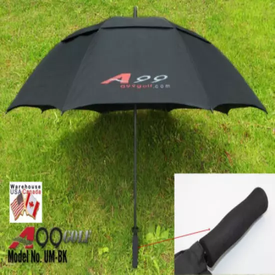 A99 Golf Double Canopy Golf Umbrella Wind-Proof Black 58" metal free 