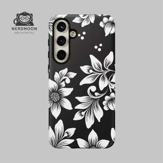 Black & White Floral Style - Tough Cases