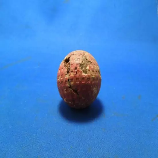 Antique Dark Red Golf Ball - Square Pattern