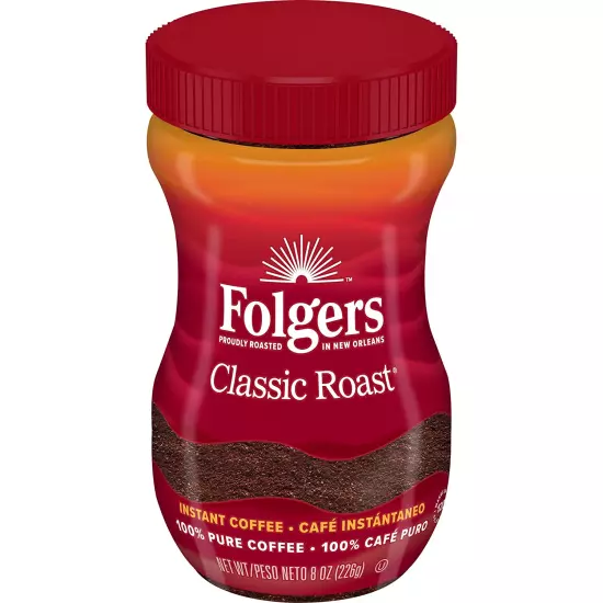 Classic Roast Instant Coffee, 8 Ounces