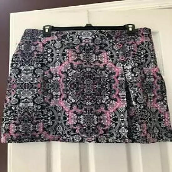 NWT Womens EP PRO NY BLACK HOT PINK MEDALLION LACE Golf Skort - 6 8 10 20 & 22