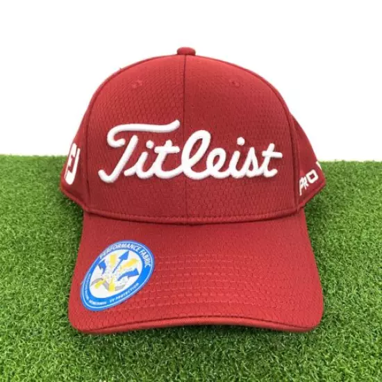 NEW Titleist Footjoy Pro V1 Red Strap Back Adult Unisex Hat Cap