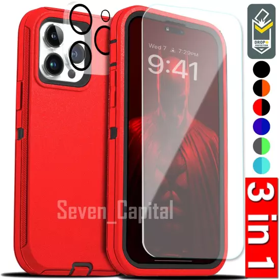 For iPhone 16 15 14 Plus 13 12 11 Pro Max Shockproof Heavy Duty Rug Case Cover