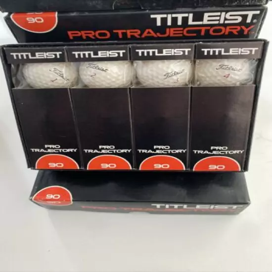 1970s NOS Titleist Pro Trajectory 90 Acushnet 1 Dozen (12) Count Golf Balls