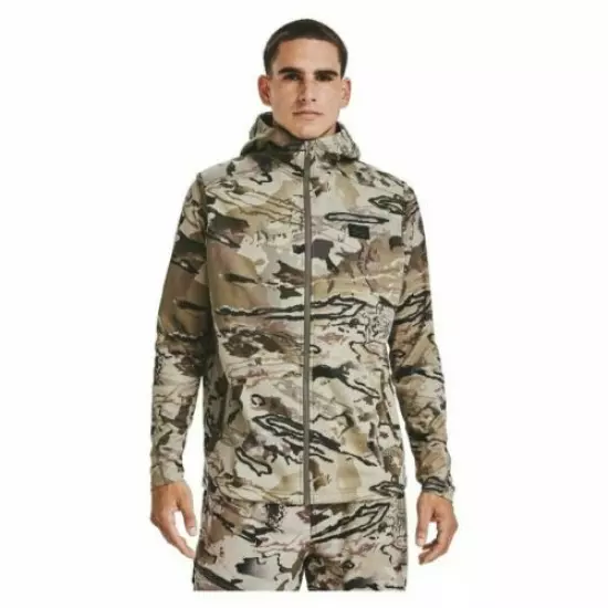 Under Armour Rut Fleece Cold Gear Barren Camo Hoodie Vest Sz S NEW 1356288 999