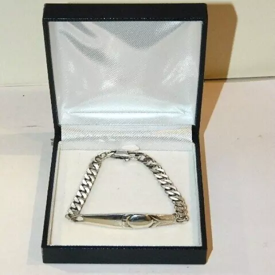 Cuban Chain Bracelet in Sterling Silver 925/ 1000 Length Cm. 19.5 Weight 17.5 g