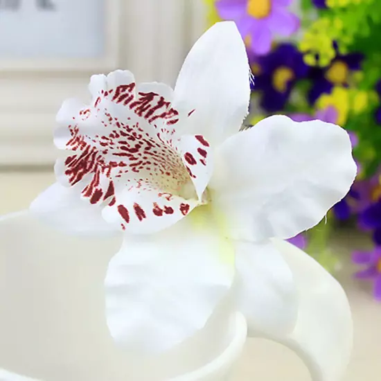 Womens Orchid Flower Wedding Bridal Hair Clip Hairpin Brooch Pin Party Barrette✔