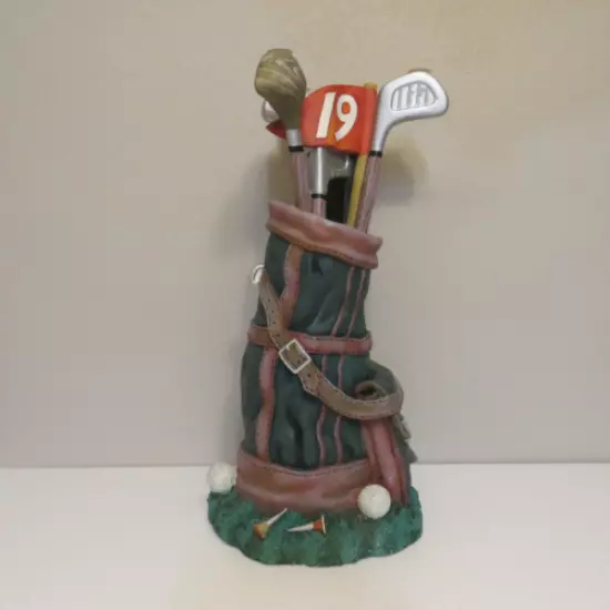 2002 On Par Golf Bag Sculpture Table Base by Domestications Toscano