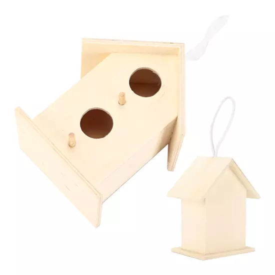 Innovative Wooden Birdhouse Natural And Safe DIY Wooden Small Birdhouse