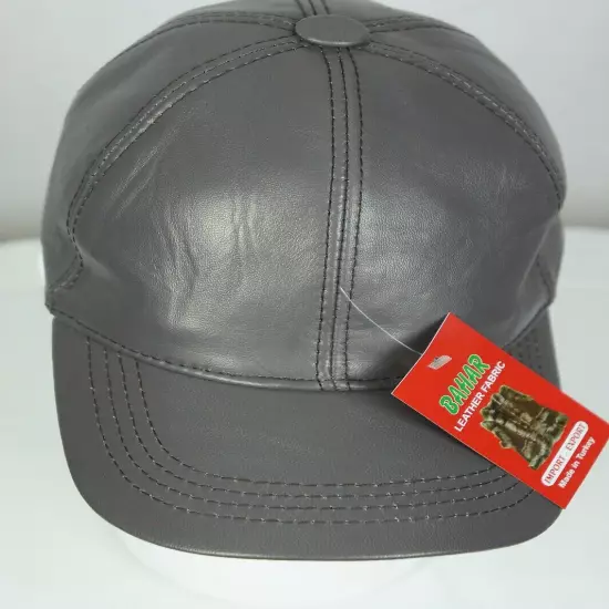 New 100% Genuine Real Lambskin Leather Baseball Cap Hat Trucker Sports Visor