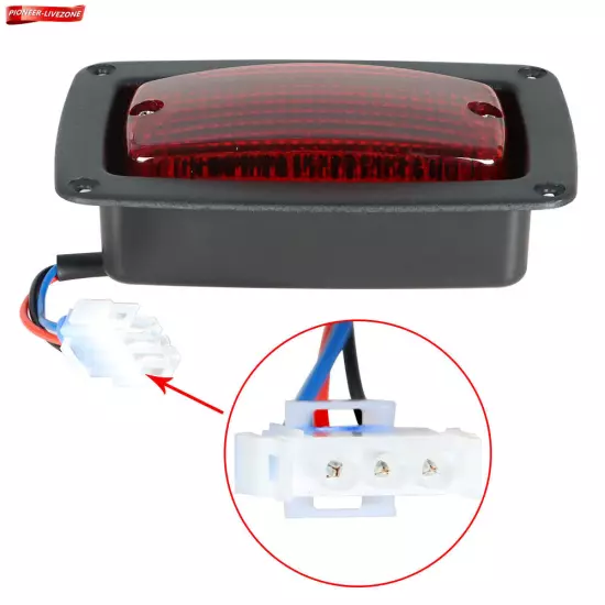 Golf Cart 2 LED Tail Light & 3 Wire Rear Taillights Pair For 1982+ Club Car DS