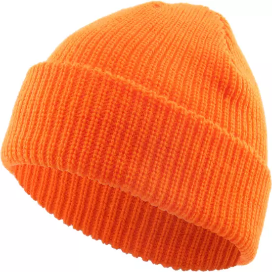 Warm Winter Knit Cuff Beanie Cap Fisherman Watch Cap Daily Ski Hat Skully