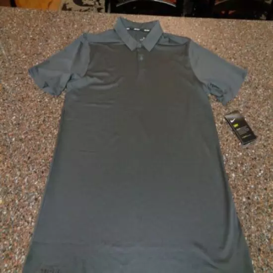 Nike Dry Men's Golf Dark Gray Polo Small NWT Short Sleeve Shirt Dri-fit