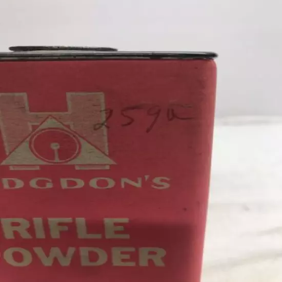 Hodgdon's Rifle Powder Tin Pink Label BL-C Empty Vintage