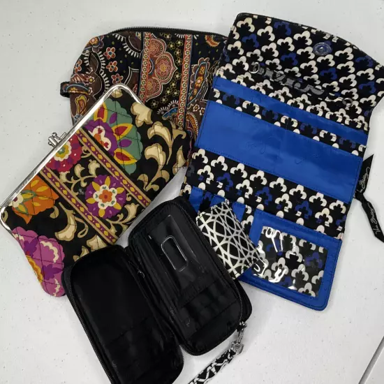 Vera Bradley Wallet Bag Clutch Mix Lot of 4 Small Quilted Floral