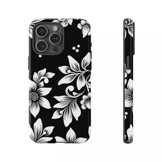 Black & White Floral Style - Tough Cases