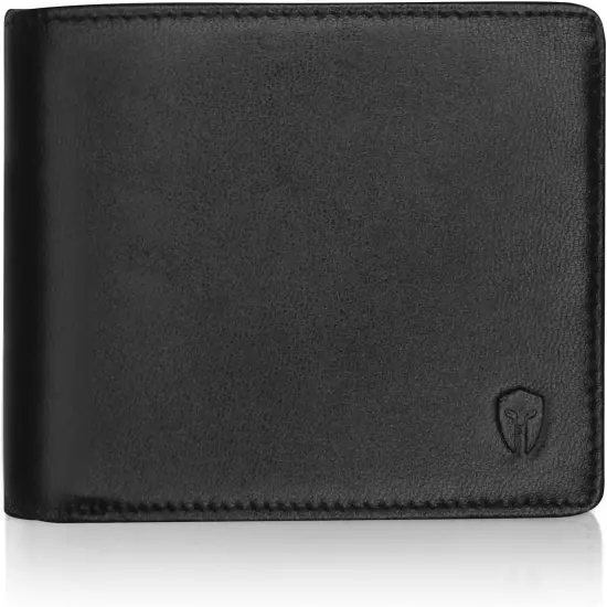 Executive 2 ID/1 ID Window RFID Wallet for Men, Full Grain Leather, Bifold Top F