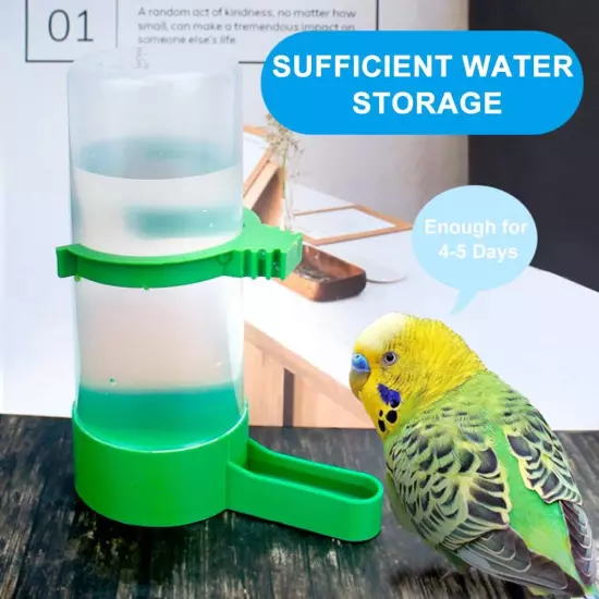 Bird Feeder, Bird Water Dispenser for Cage, 2PCS Automatic Bird Water Feeder wi