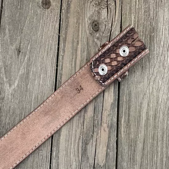 Western Belt Handmade Strap Men's Full Grain Leather No Buckle Cowboy Rodeo Belt