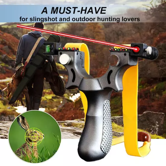 Hunting Professional Catapult Laser Slingshot With Rubber Aim Point Target Hot