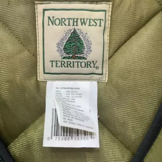 Northwest Territory Men's XXL Full Zip Vest Camo Jacket Quilted Insulation 