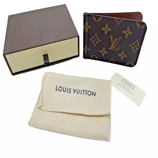 NEW LOUIS VUITTON Portefeuille Pance Money Clip Wallet Monogram; NEW pouch/box