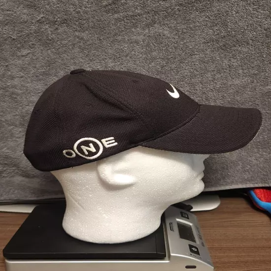 Nike Golf ONE SQ Lg/XL Sized Black Mesh Flex Fit Hat Cap With Swoosh Logo