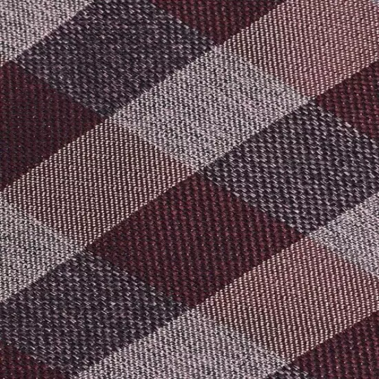 NWT Burberry London Burgundy & Gray Plaid Striped Italian Silk Men's Necktie