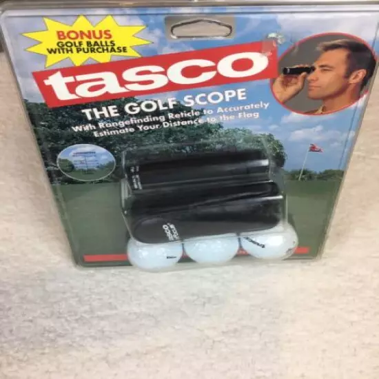 Tasco THE GOLF SCOPE Golf Scope Range Finder bundle with Golf Balls - New (33)