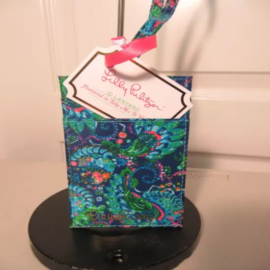 LILLY PULITZER LANYARD ID/CREDIT CARDS HOLDER TAKE ME TO THE SEA NWT