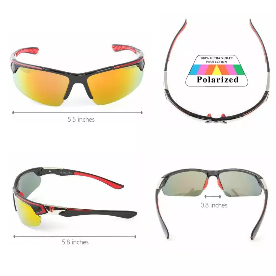 Polarized Sport Men Cycling Baseball Golf Ski Sunglasses Fishing Driving Glasses