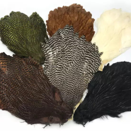 HARELINE HEN CAPE - Fly Tying Soft Hackle Neck Feathers - 6 Colors Available!