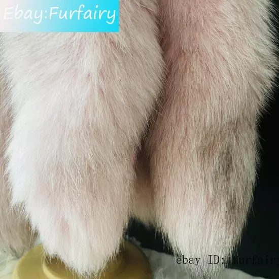 2/5/10 wholesale Dyed Color Real Blue Fox Tail Fur Keyring Pendant Cosplay Toy