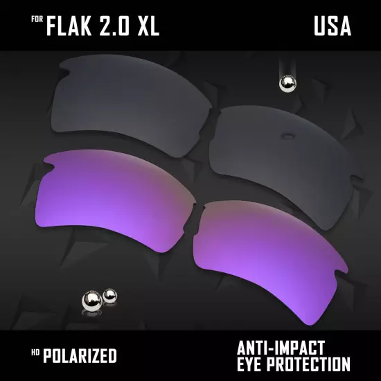 Anti Scratch Polarized Replacement Lenses for-Oakley Flak 2.0 XL OO9188 Options