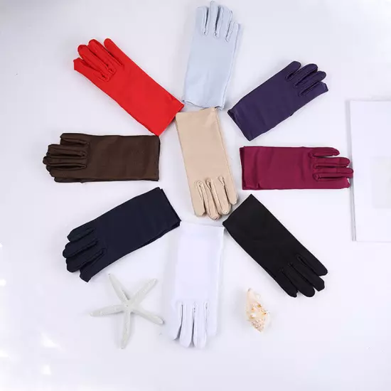 Women Spandex Driving Gloves Show Etiquette Sunscreen Cotton Thin Gloves