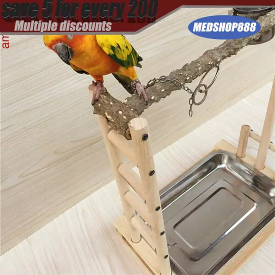 Parrot Wood Stand Game Playing Stick Frame Stick Frame Bird Training Tree Toy