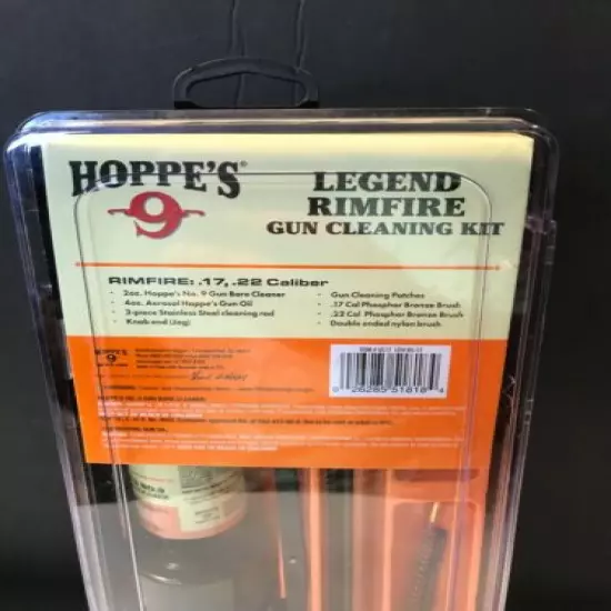 Hoppe's Legend Rimfire 17 and 22 cal Bore Cleaner Oil Rod Patches