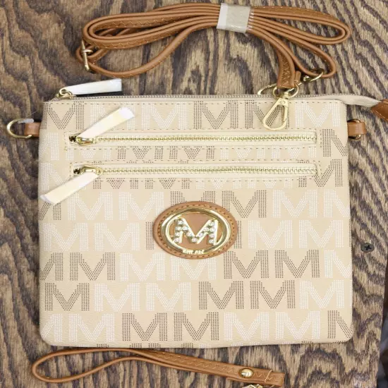 nWT MKF Collection Valerie Signature M Crossbody Bag. MU6355