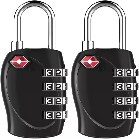 Luggage Locks TSA Approved, 4 Digit Small Combination Padlocks for , Zipper Lock