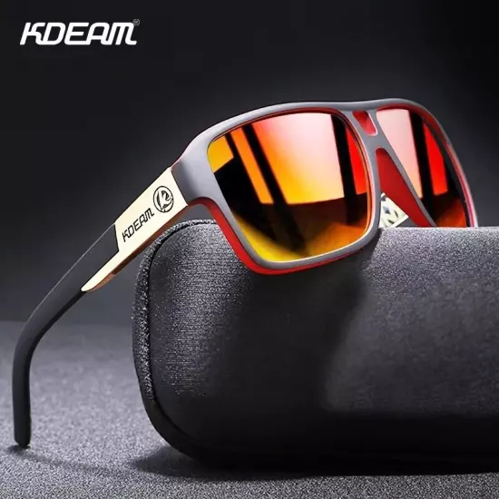 KDEAM Oversized Square Polarized Sunglasses Fishing Driving Sports Glasses UV400