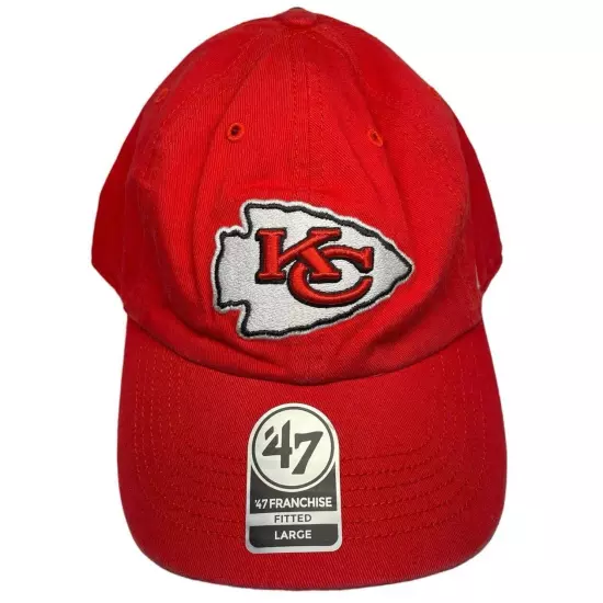 Kansas City Chiefs Fitted Hat SZ L Embroidered Logo NFL Football Ballcap Cap NWT