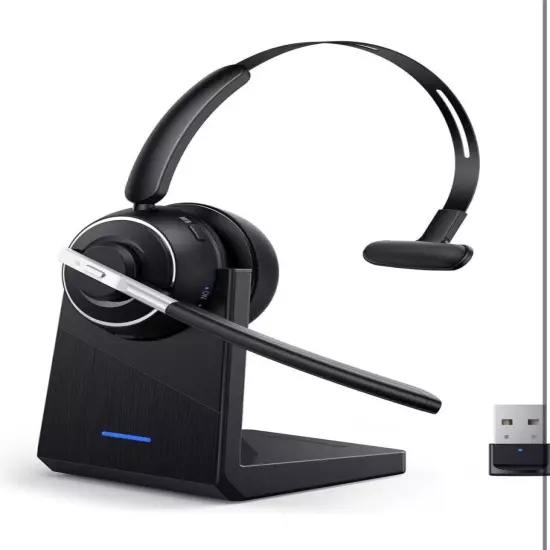 Bluetooth Mono Headset, Wireless KH122M with Microphone for PC V5.2 Computer NEW