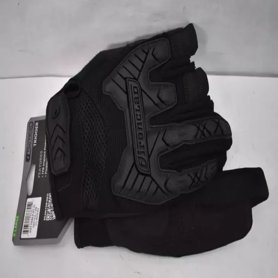 IronCLAD Tactical Trigger Gloves XL Size 9" L Black Hook & Loop Cuff Touchscreen