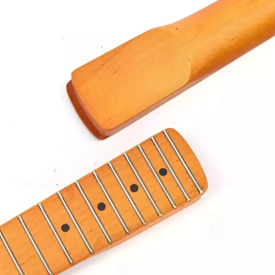 Yellow 22 Fret Electric Guitar Neck Canada Maple Fretboard for Fender Strat Part