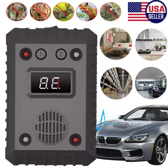 Ultrasonic Mouse Repeller Rodent Deterrent for Car Wire Engine Rat Pest Control