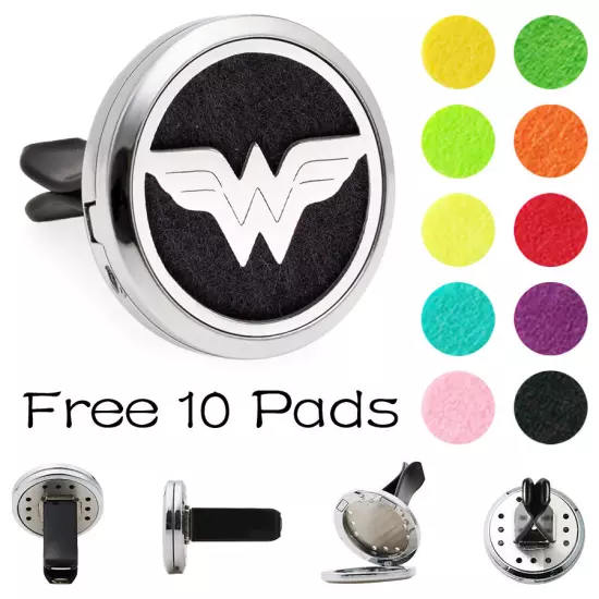 Car Diffuser Vent Clip Air Freshener Essential Oil Aroma diffuser Locket 10Pads 